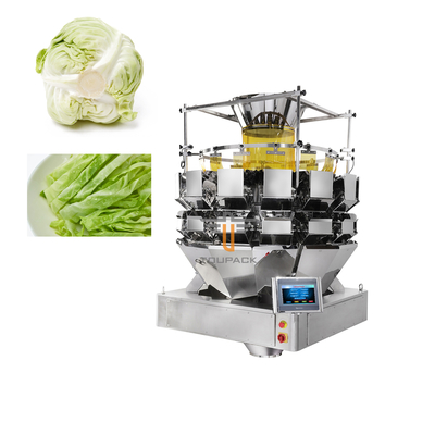 100-3000g Fruit Salad Weighing Packing Machine With 14 Head Weigher 60P/M