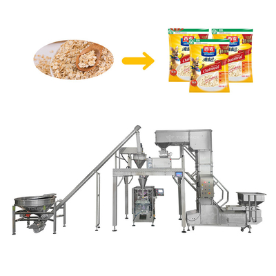 Oatmeal Granules Multihead Weigher Powder Mixing Proportioning Weighing Packaging System With Linear Weigher