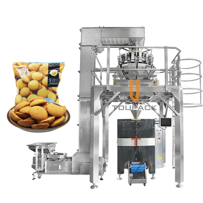 Touch Screen Multihead Weigher Packing Machine For Egg Biscuit Cookie Standup Pouch