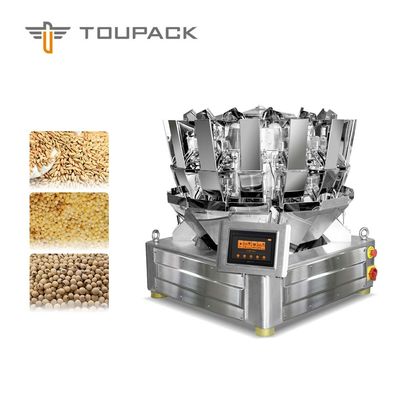 Rice Sugar Granules Multihead Weigher With SUS304 Main Frame Anti - Leakage Linear Plate