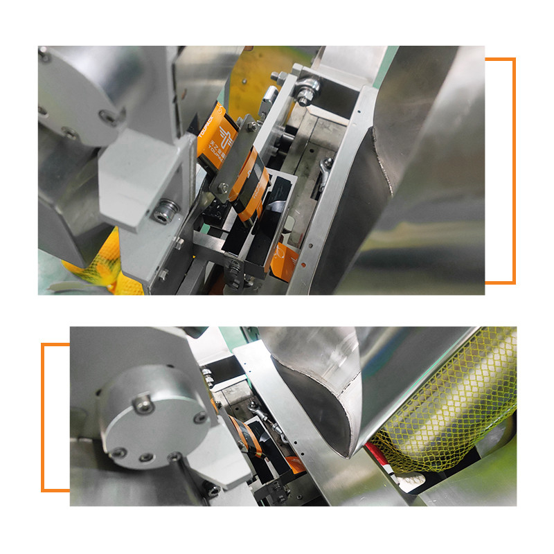 Fruit Hareware Vegetable Net Bag Packing Machine PLC Touch Screen For Packaging Tie