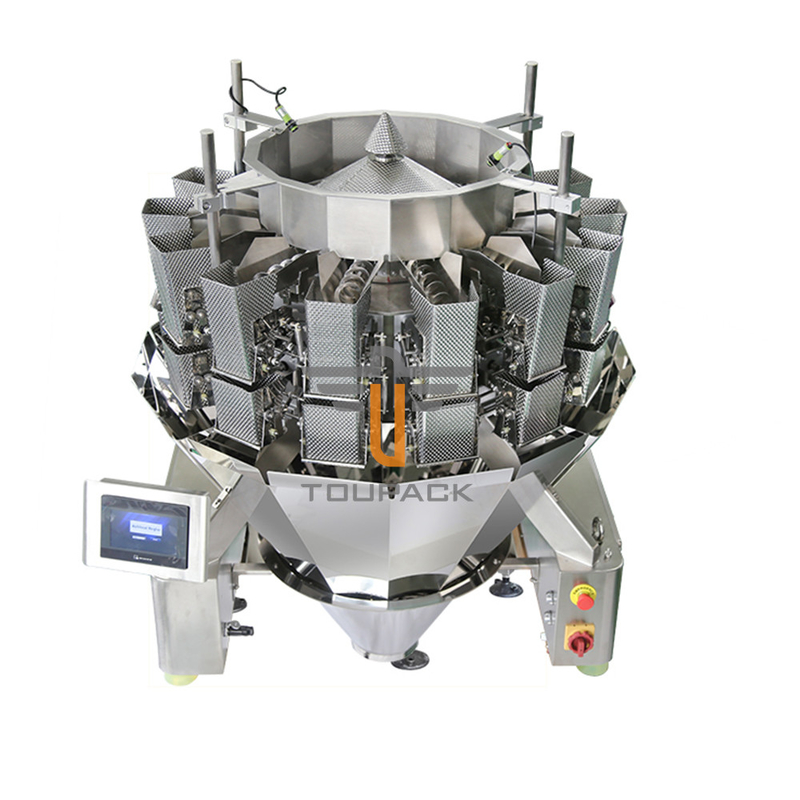 14 Head M/P 1.0L / 1.5L Multihead Weigher Machine  For Oily Sticky Fresh Food