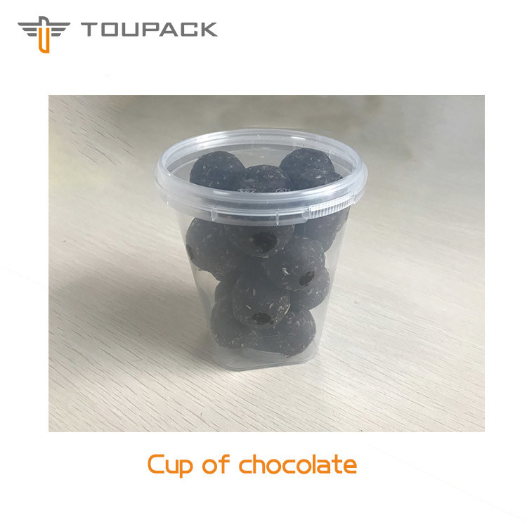 20 Head Multihead Weigher Blocky Shaped Particle Snack Chocolate Cup Filling And Sealing Machine