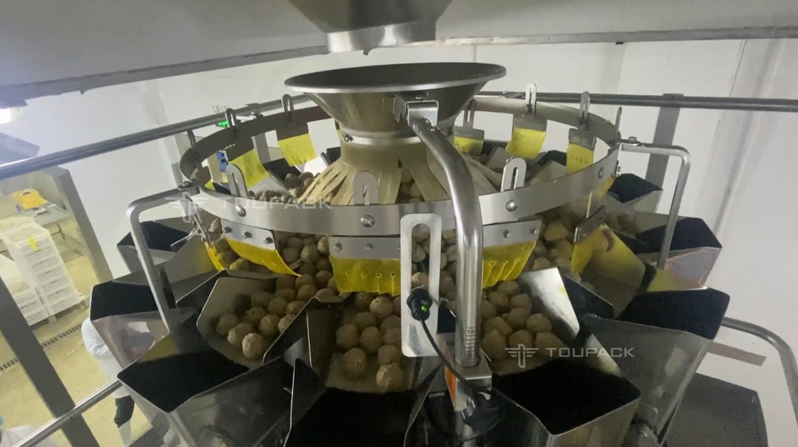 Waterproof Weigher Packing Machine Frozen Meat Ball 500g 1kg 5kg Weighing Food Packaging Machine