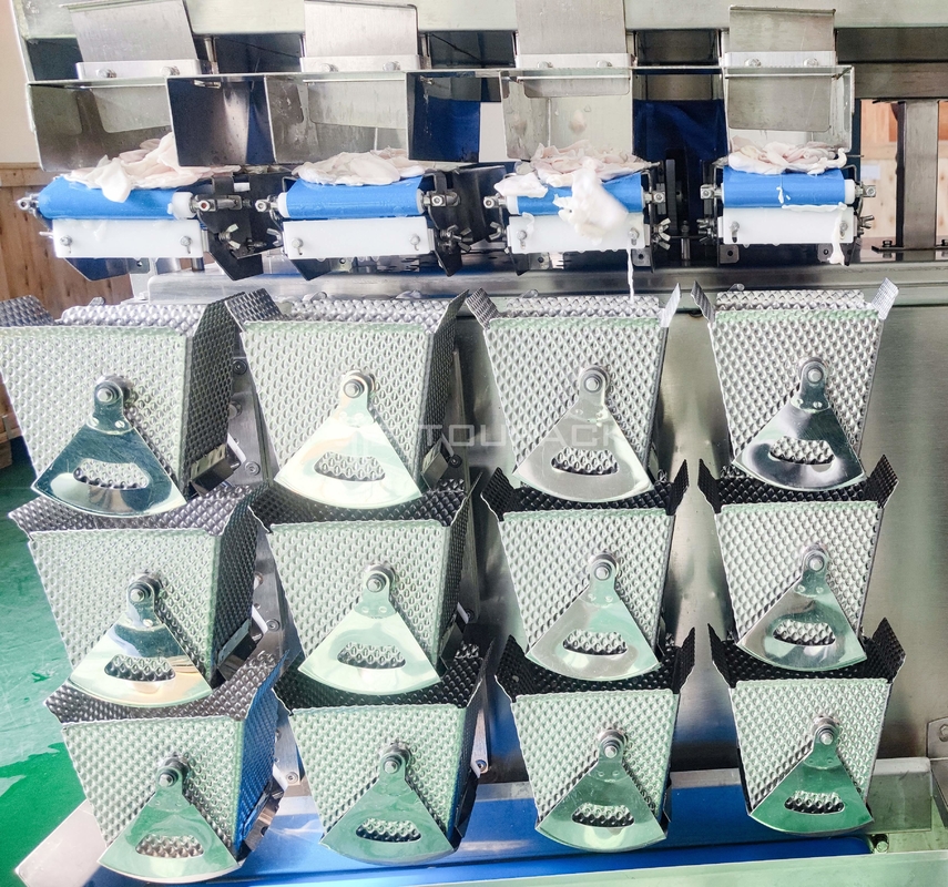 8 Head Combination Weigher Pork Chicken Wings Anti Sticking Screw Feeding Multihead Weigher