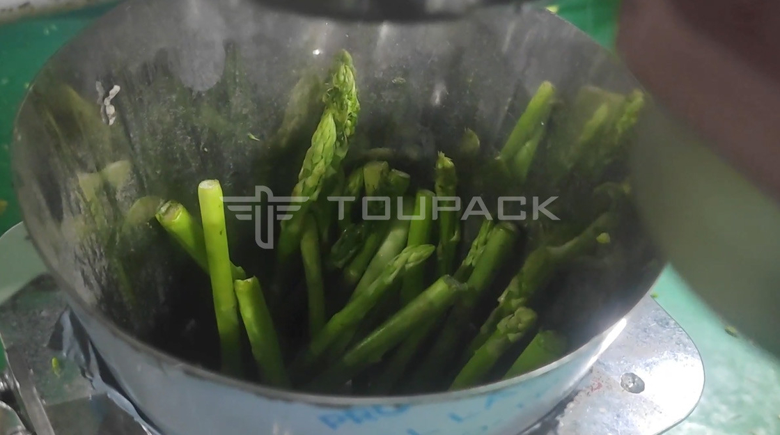 PLC Automatic Weighing Packaging Machine Long Strip Products Asparagus 14 Head Multihead Weigher