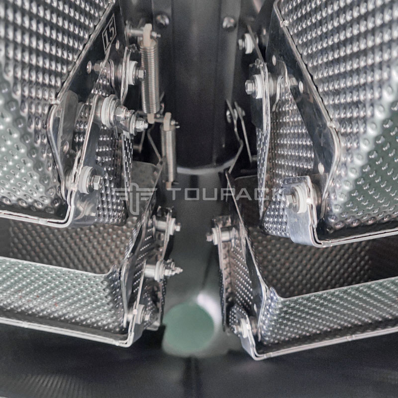 Anti - Sticking Screw Feeding Multihead Weigher For Fresh Meat And Pickle Weighing Packing Machine