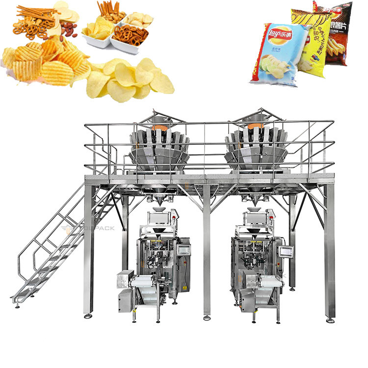 Manufacturer Automatic Potato Chips Snacks Food Packing Machine With 20 ...