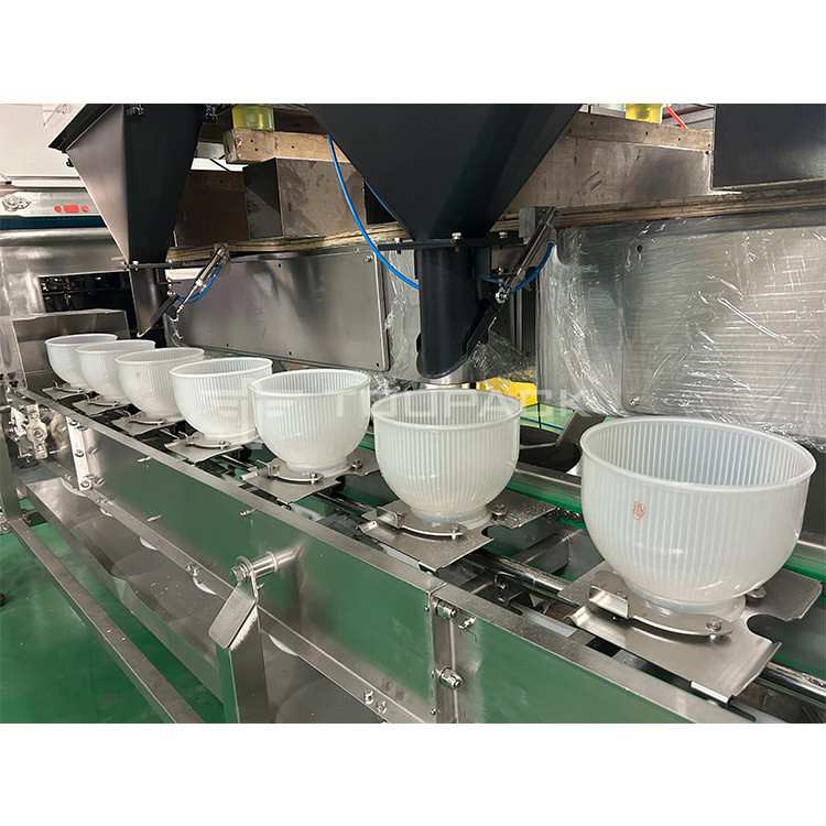 Mixed Nuts And Dried Fruits Linear Weigher Packing Machine With Conveyor Pre-Made Bag Packing Machine