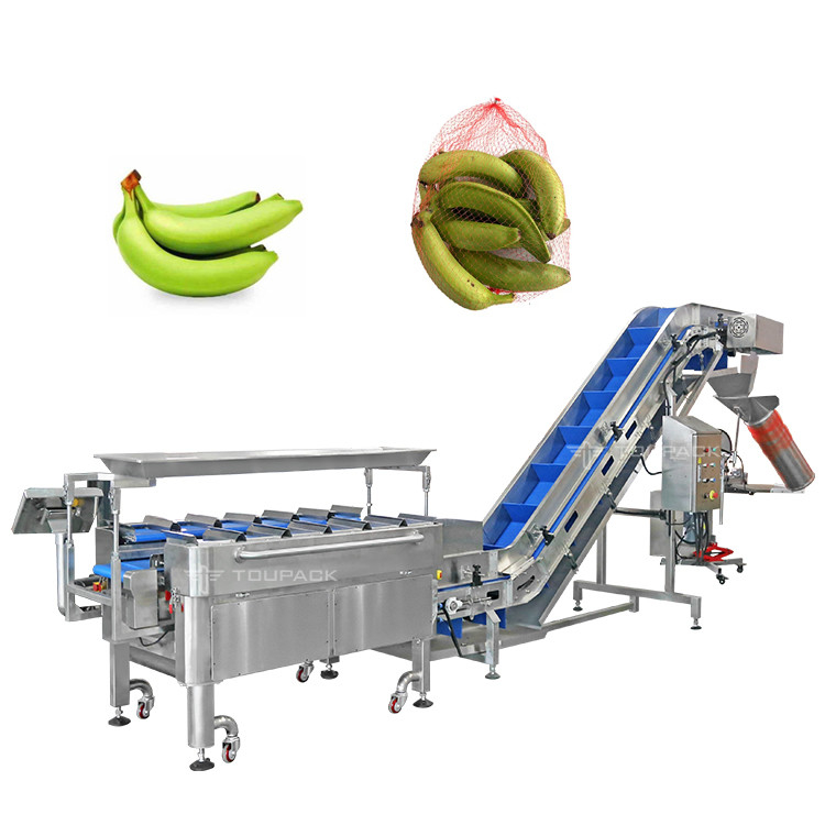 Factory Industry Semi Auto Mesh Net Bag Weighting Counting Netting Clipping Packaging Machine For Banana Fruit