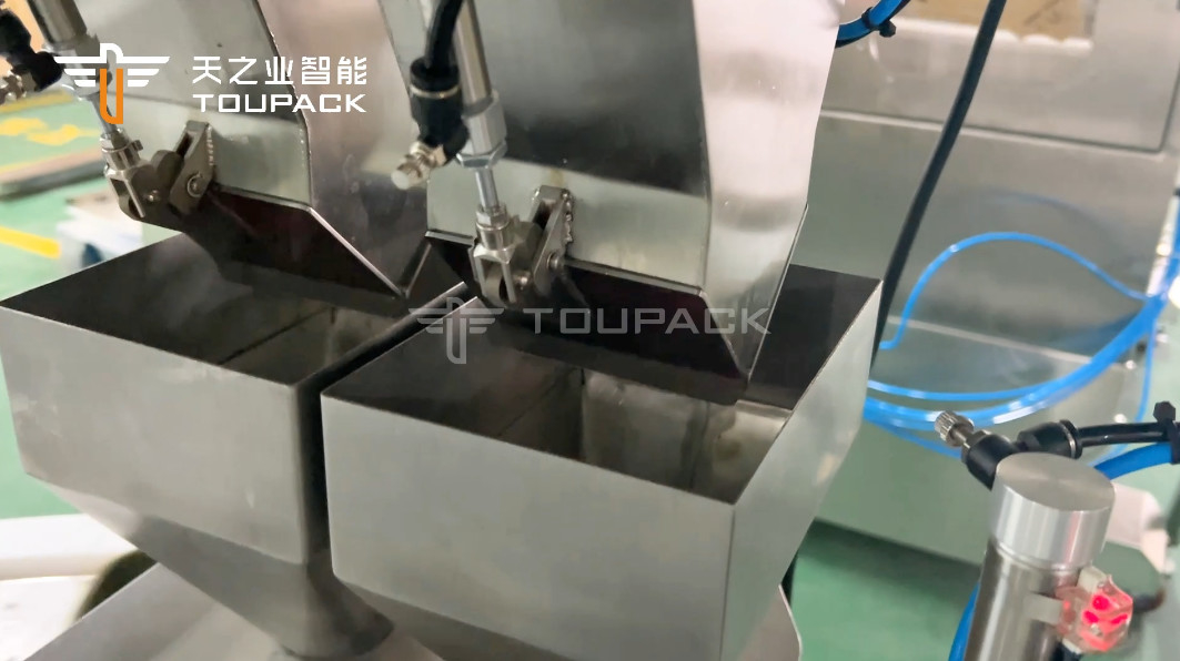 Full-Automatic Fermented Soya Beans Granule Weighing Filling Machine Prevent Sticky 14 Head Multihead Weigher