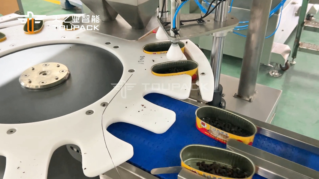 Full-Automatic Fermented Soya Beans Granule Weighing Filling Machine Prevent Sticky 14 Head Multihead Weigher