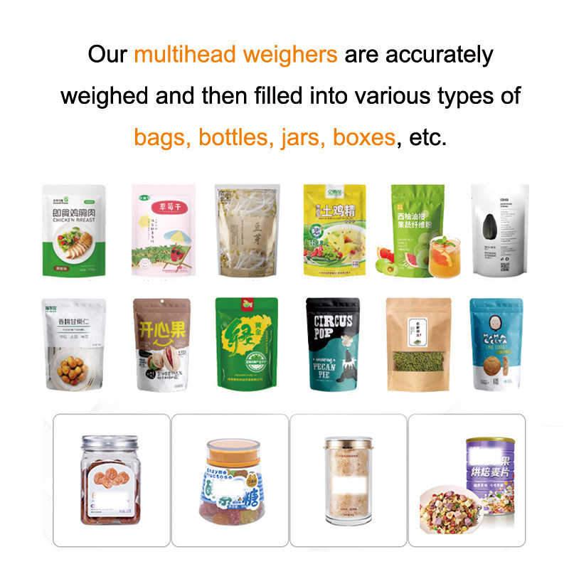 Industrial Dried Fruit Multihead Weighing And Bagging Machine Peanut Almond Nuts Chickpeas Coffee Bean Granules Packing