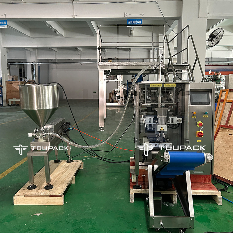 Automatic Four-Side Seal Bags Sawtooth Bag Juice Milk Small Bag Water Make-Up Water Liquid Weighing And Packaging System