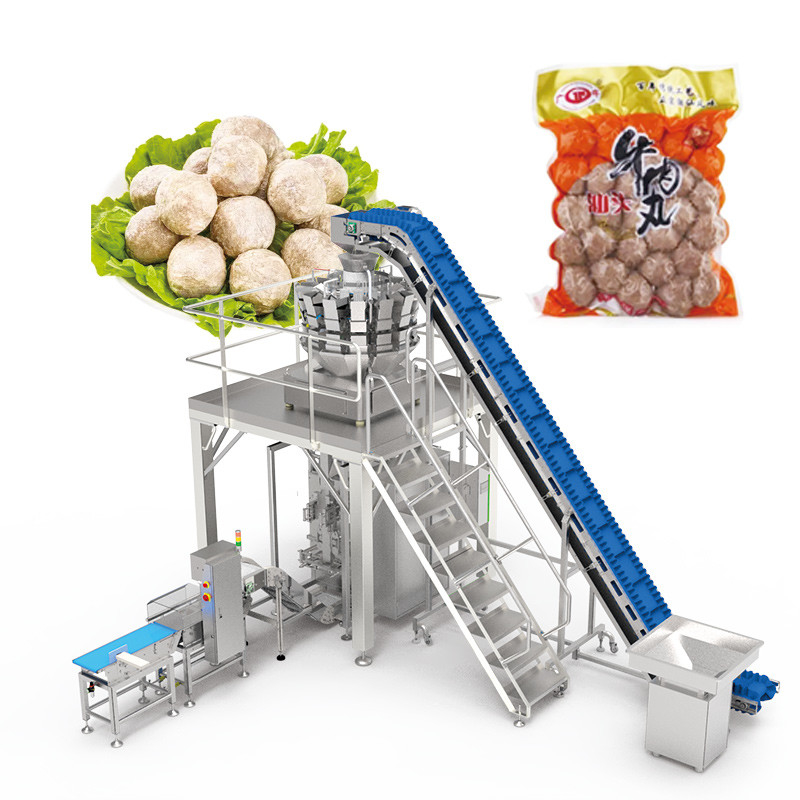 Multihead Weigher Automatic Filling Seal Salad Packaging Machine Frozen Fresh Legume Vegetable Packing Machine For Vegan