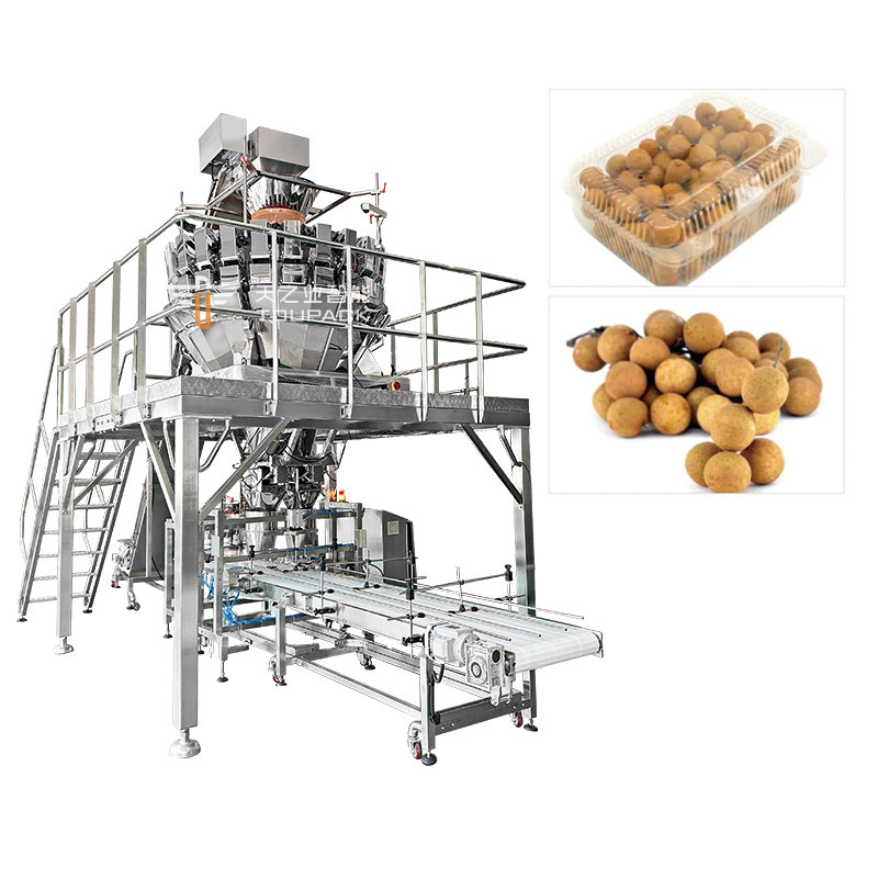 Automatic Passion Fruit Kumquat Winter Jujube Plastic Box Packaging Machine Blackberry Weighing Filling Packaging Line