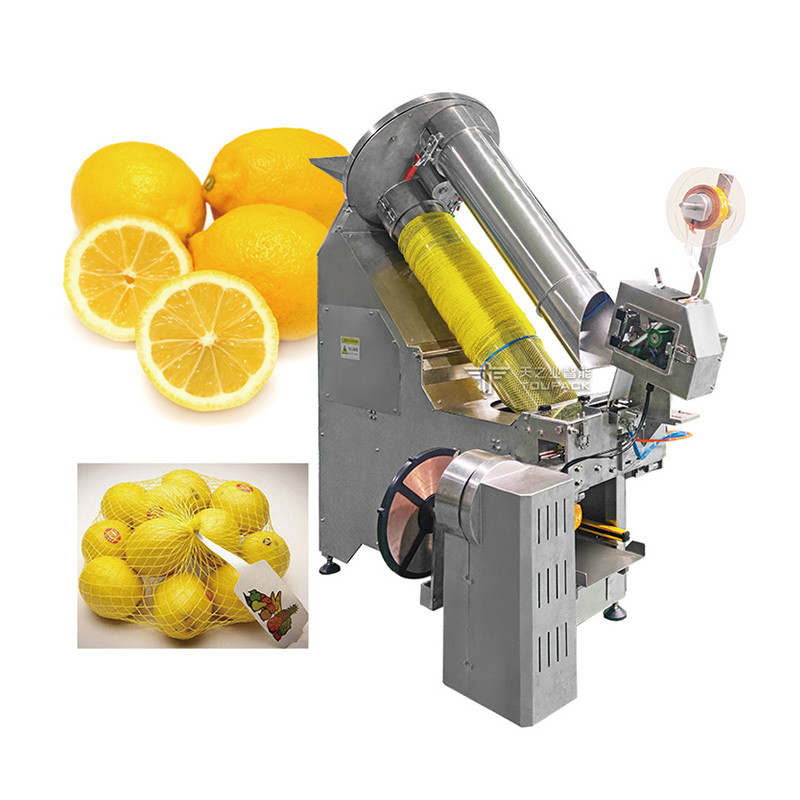 Orange Net Bag Packing Machine Garlic Potato Net Bag Clipper Packer Mesh Bag Sealing Clipping Machine