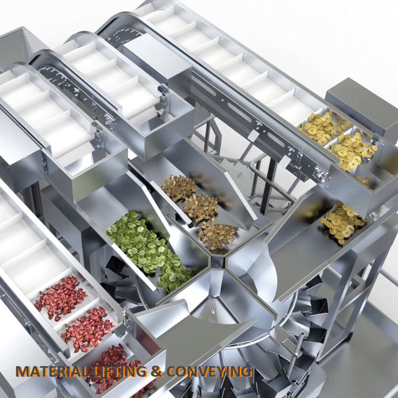 32 Head Multihead Weigher Dehydrated Fruits And Vegetables Chips Crisp Mix Dried Fruits Packaging Machine