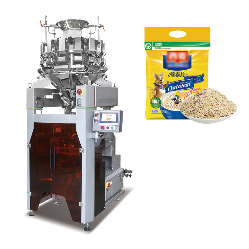 Automatic Multi Head Weigher Snack Food Vffs Nitrogen Packing Machine With Metal Detector