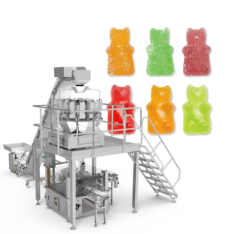 Automatic Bean Seed Nuts Candy Walnut Dried Fruit Food Snack Multi Head Weigher Food Packing Machine With Nitrogen