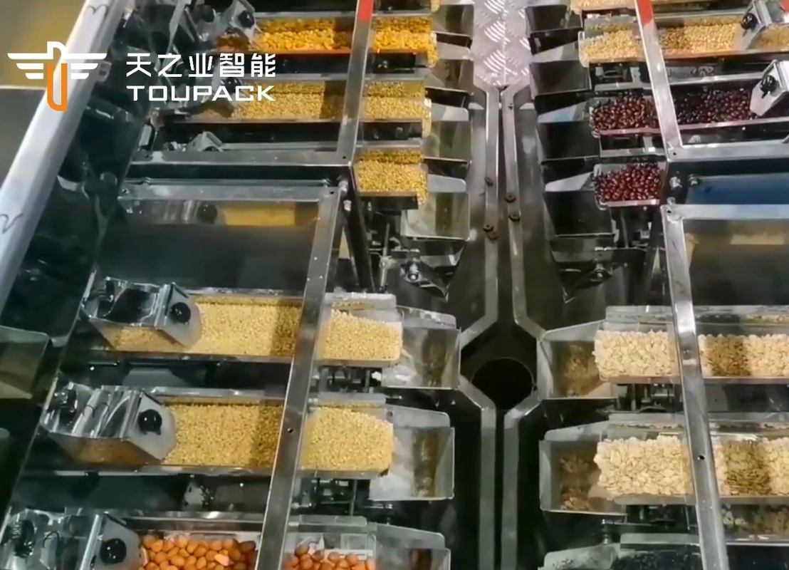 Auto Stand Up Pouch Doypack Weighing Packing Granule Peanut Cashew Nuts Multihead Weigher Filling Machine