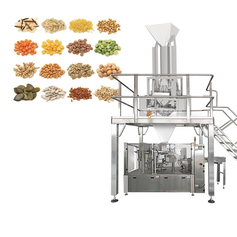 Grain Linear Weigher Oat Weighing And Packing Machine 240g 500g Peanuts Canning Packing Machine