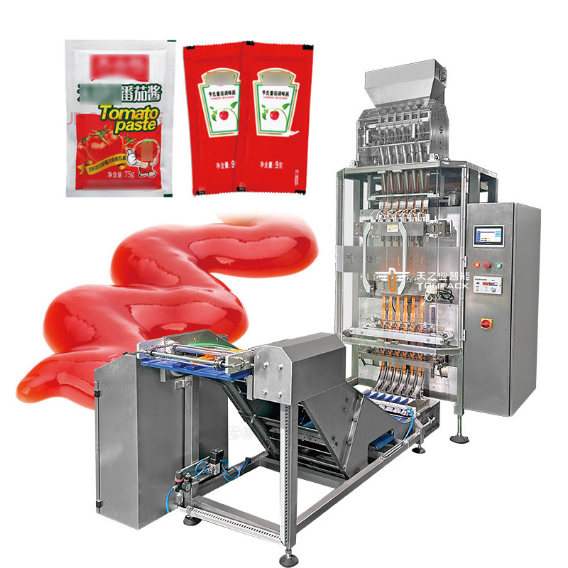 5ml 10ml 50ml 6 Lanes Sachet Packing Automatic Multi Lanes Liquid Jelly Stick Filling Sealing Packaging Machine