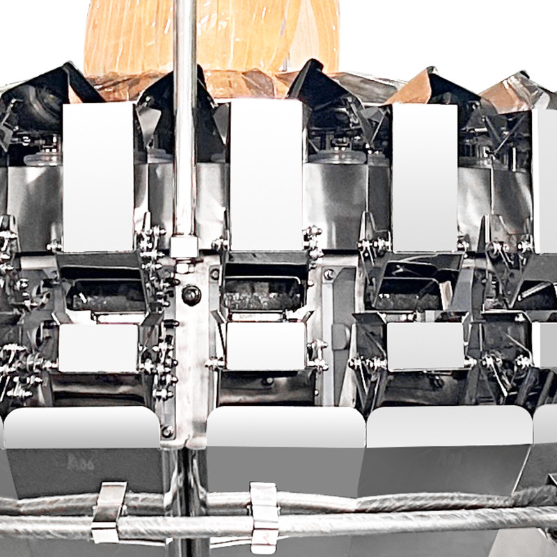 High Accuracy 14 Head Viscous Material Multihead Weigher Shredded Meat Sliced Meat Small Fish Packing Machine