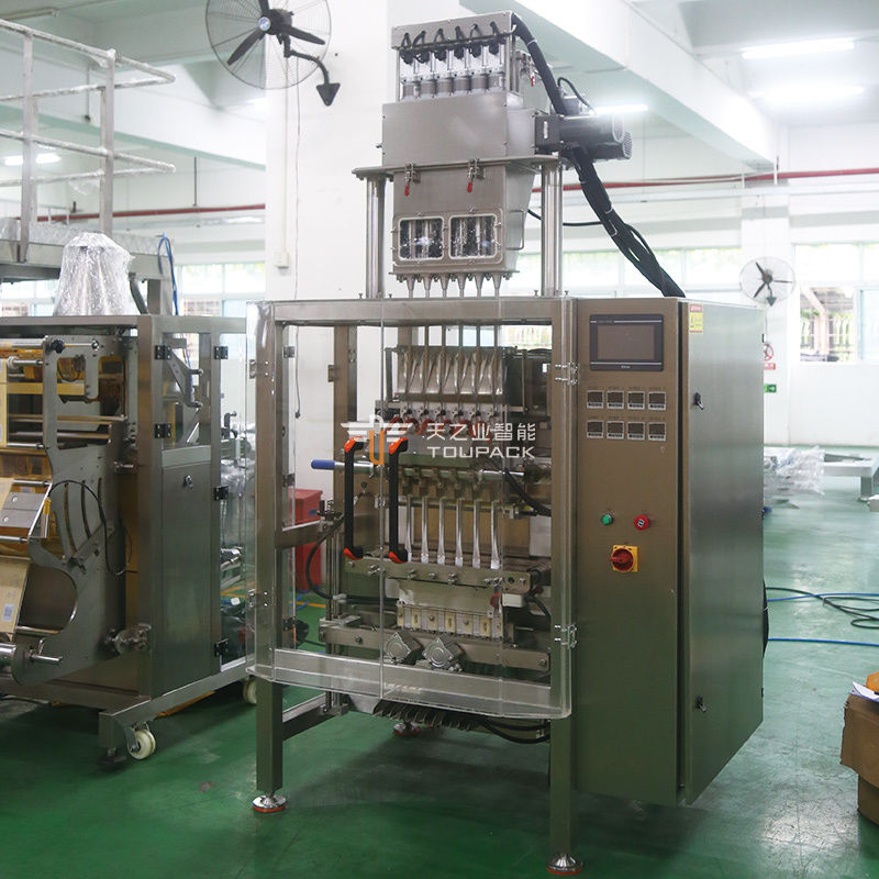 Automatic Multi Lanes Sachet Stick Packaging Machine Multilane Line 4 Sides Sealing Pouch Bag Vertical Packing Machine