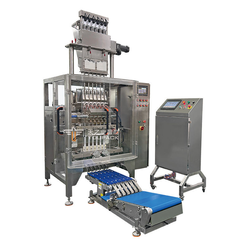 Auto Multi Lane Sachet Packing Multi Lane Track Ketchup Liquid Sachet Packaging Machines Multi Lane Honey Sachet Packing Machine
