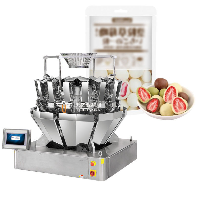 Customized Nuts Grain Snacks Food Candy Biscuit Peanut Potato Chips Seed Cookie Stand up Pouch Bag Packing Machine