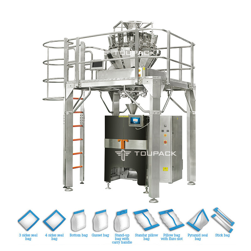 Fully Auto Snacks Sachet Packaging Machine Snack Food Potato Chips Pop Corn Nitrogen Flushing Doypack Packing Machine
