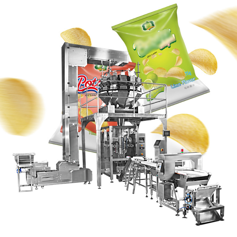 Full Automatic Vertical Packing Machine Pouch Filling Machine Pasta Multihead Weigher Packing Machine for Fusilli Pasta Raw