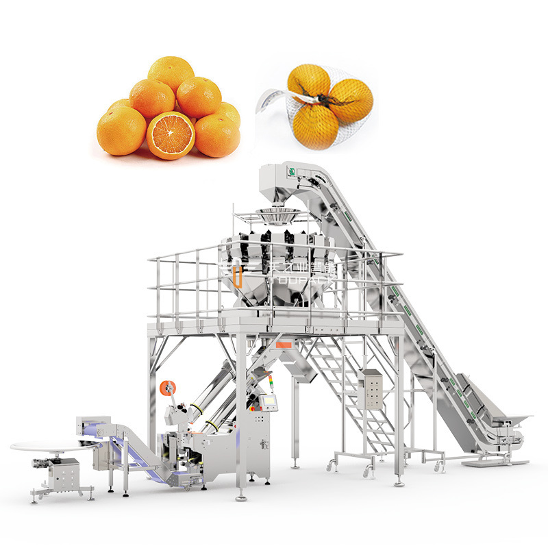 High Speed Full-automatic Stainless Steel 304/316 Mesh Bag Baler for Fruit and Vegetables with 25-40 BPM Packaging Speed
