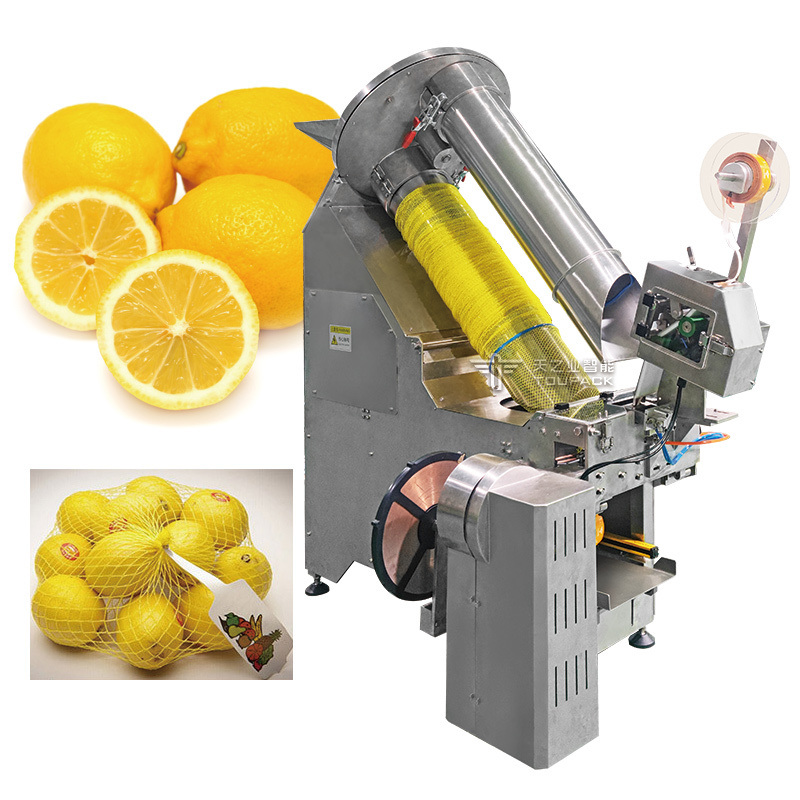 Full-automatic Stainless Steel 304/316 Mesh Bag Packing Machine with 25-40 BPM Speed for Fruit and Vegetables