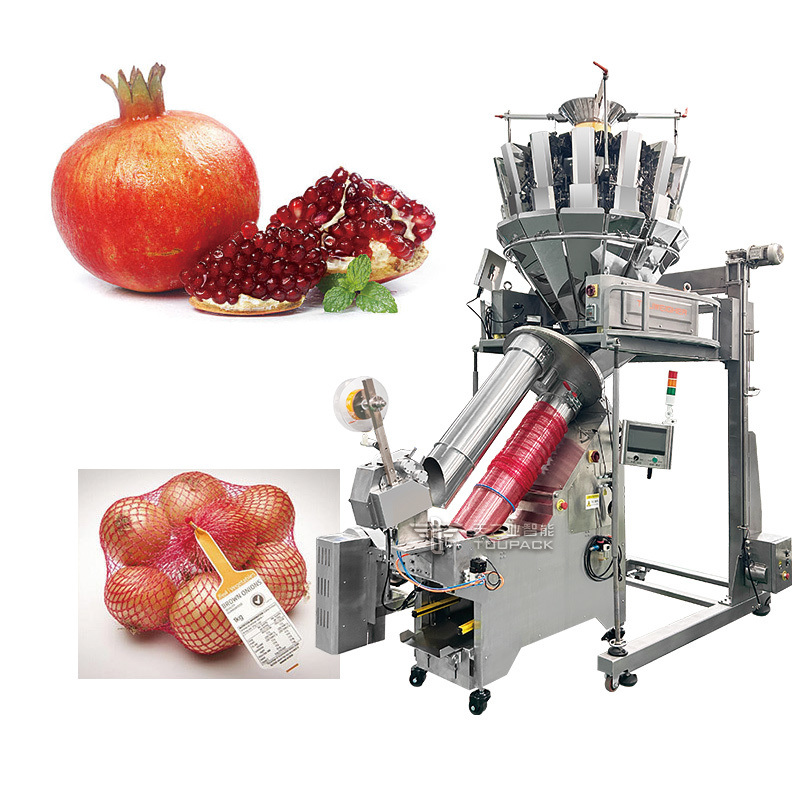 Full-automatic Mesh Bag Packaging Machine with 25-40 BPM Speed and 1.5 Years Warranty for Waterproof Fruit and Vegetable Packaging