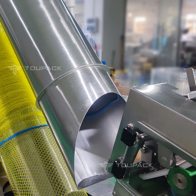 Semi-Automatic Net Bag Packing Machine with Stainless Steel 304/316 Construction 25-40 BPM Speed and 220V Operation