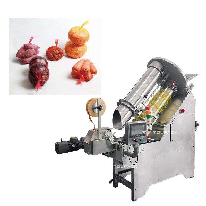Automatic Potato Net Bag Packing Machine/Ginger Mesh Bag Package Machine/Citrus Fruit Mesh Bag Packing Machine for Supermarket