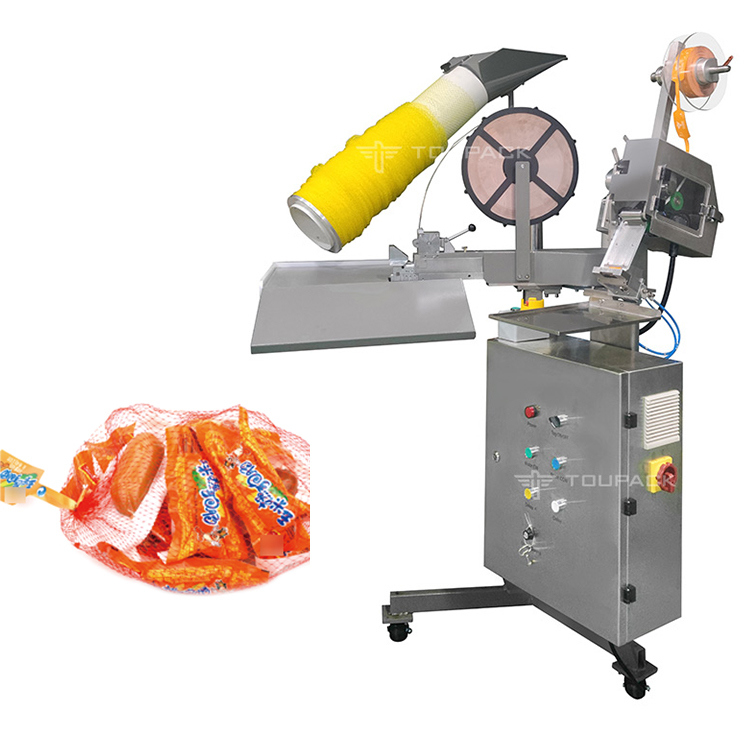 Bagged Sausage Fruits and Vegetable Mesh Bag Packing Machine Semi-Auto Net Bagging Machine