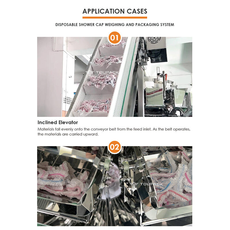 Plastic Fork Automatic Packing Machine Shower Cap Packaging Machine Multihead Weigher Packaging System