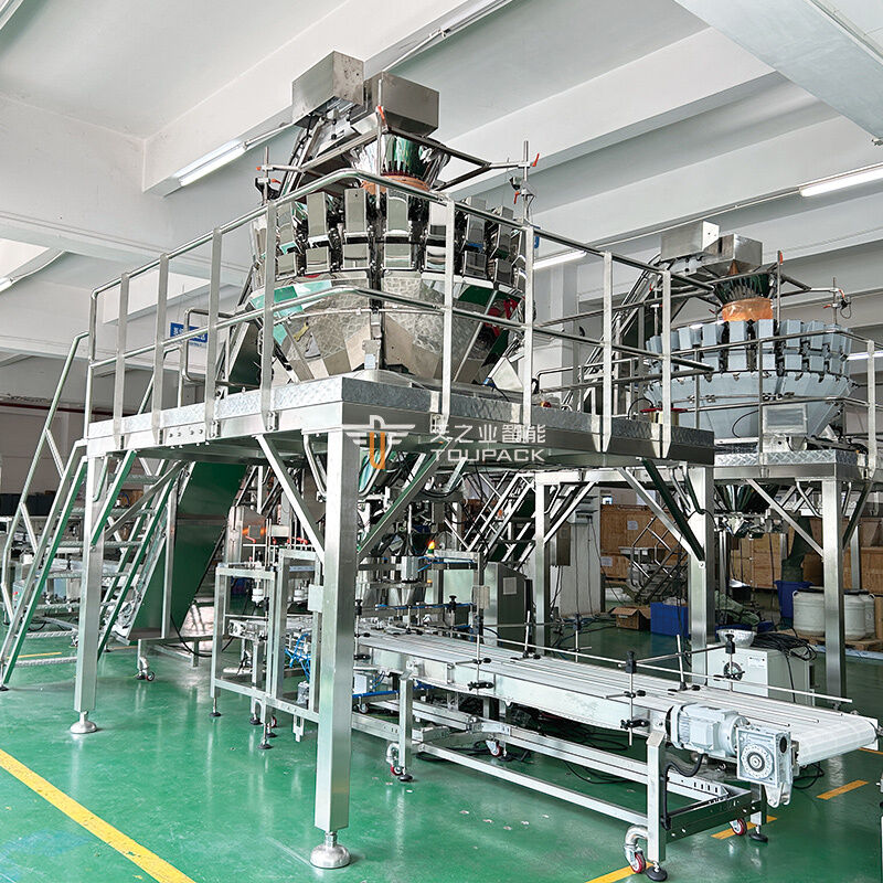Fruit Clamshell Packaging Line Automatic Fruit Weighing And Filling Machine PET Box Fruit Packaging System