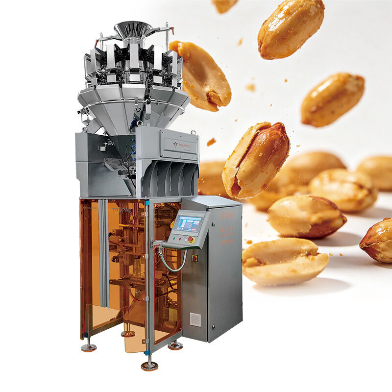 High Speed Automatic Weighing Packing Machine For Snacks Nuts Granules 5-200g With Digital Sensor 20-200 Bags/Min Food Packaging Solution