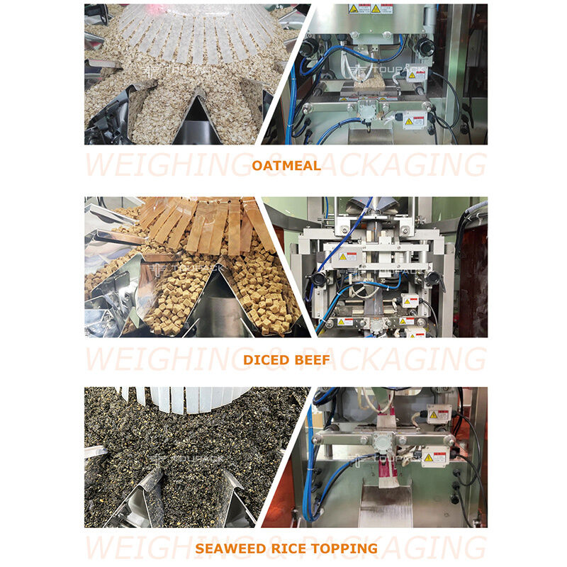 Automatic Pillow Bag Weighing Packing Machine for Snacks Nuts Granules 5-200g High Speed Food Packaging Equipment