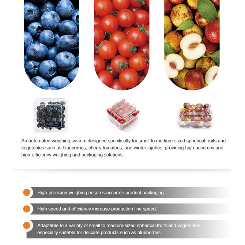 Linear Weigher Automatic Cherry Tomato Fruit Vegetable Tray Sealing Packaging Line With High Precision Weighing System