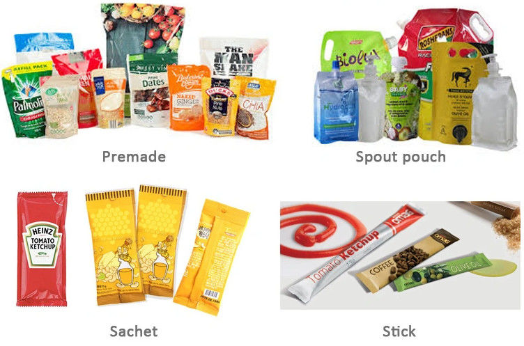 Premade Pouch Packing Machine15 Bags / Min Oil Liquid Food Pouch Filling Sealing Machine Mini Doypacker