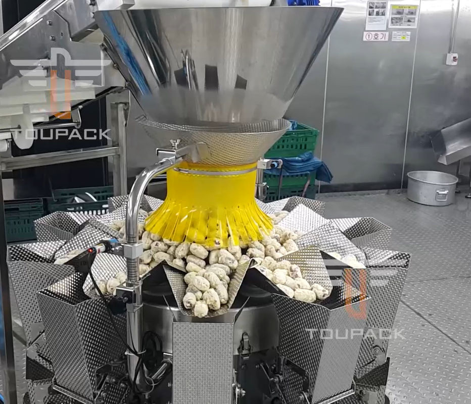 65 WPM Multihead Weigher Packing Machine 10'' Color Touch Screen