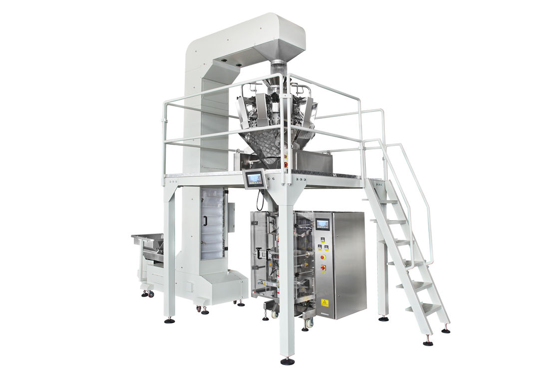 10 Head VFF520 Popcorn Weighing And Packing Machine Single Servo Control