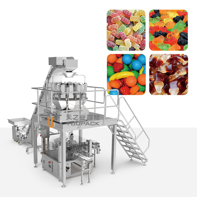 Gummy Candy & Popcorn Jar Filling Packing Machine