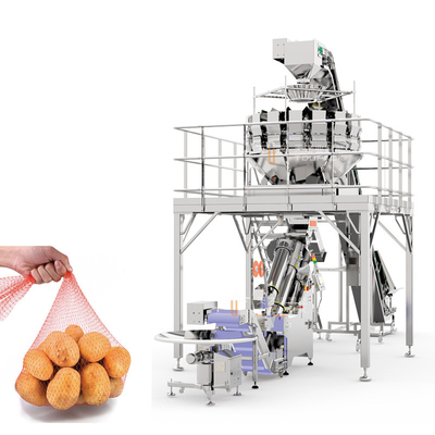 SS316 Fully Automatic Net Bag Packing Machine For Packing Vegetables Fruits Hardware