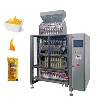 Multi Lanes Liquid Paste Stick Sachet Packing Machine Ketchup Mayonnaise 3/4 Side Sealing Filling Machine